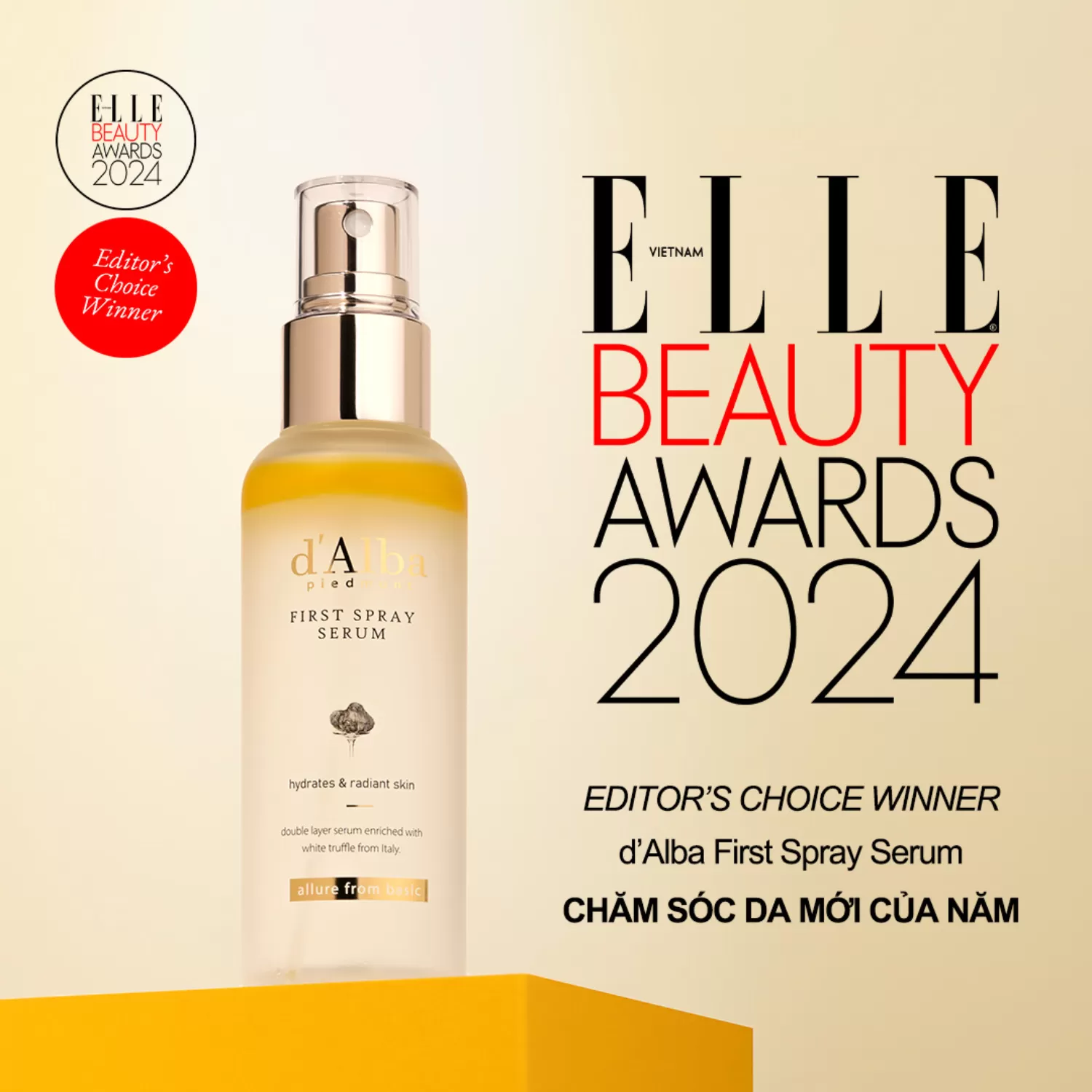 Toner d'Alba Cải Thiện Lỗ Chân Lông, Dưỡng Ẩm Da 180ml