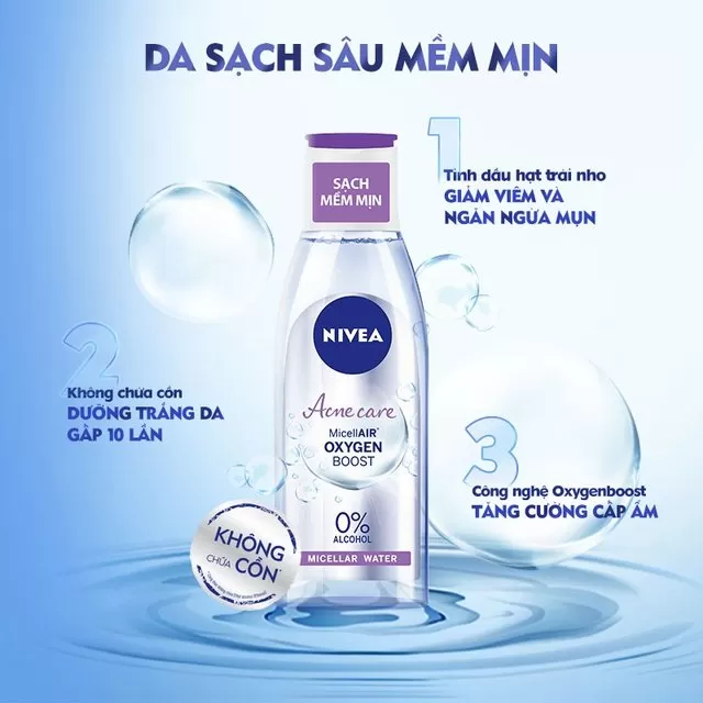Nước Tẩy Trang Ngừa Mụn Acne Care Micellar Water Nivea 400Mml