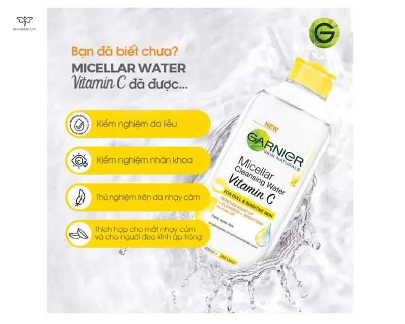 Nước Tẩy Trang Hỗ Trợ Sáng Da Garnier Vitamin C 400ml