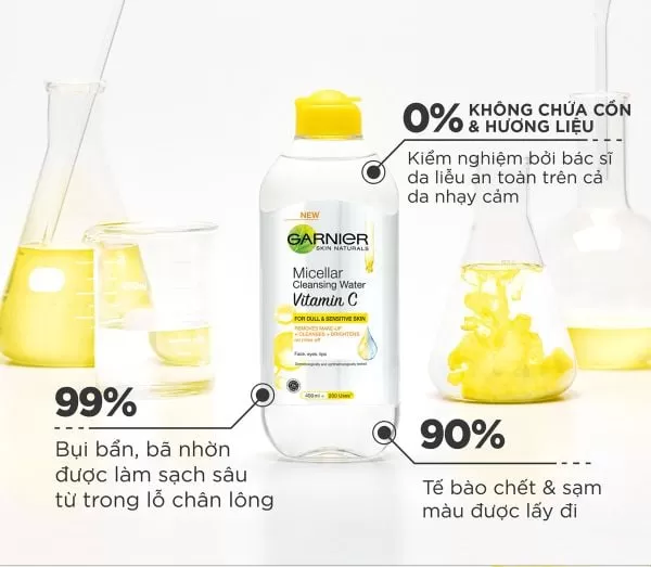 Nước Tẩy Trang Hỗ Trợ Sáng Da Garnier Vitamin C 400ml