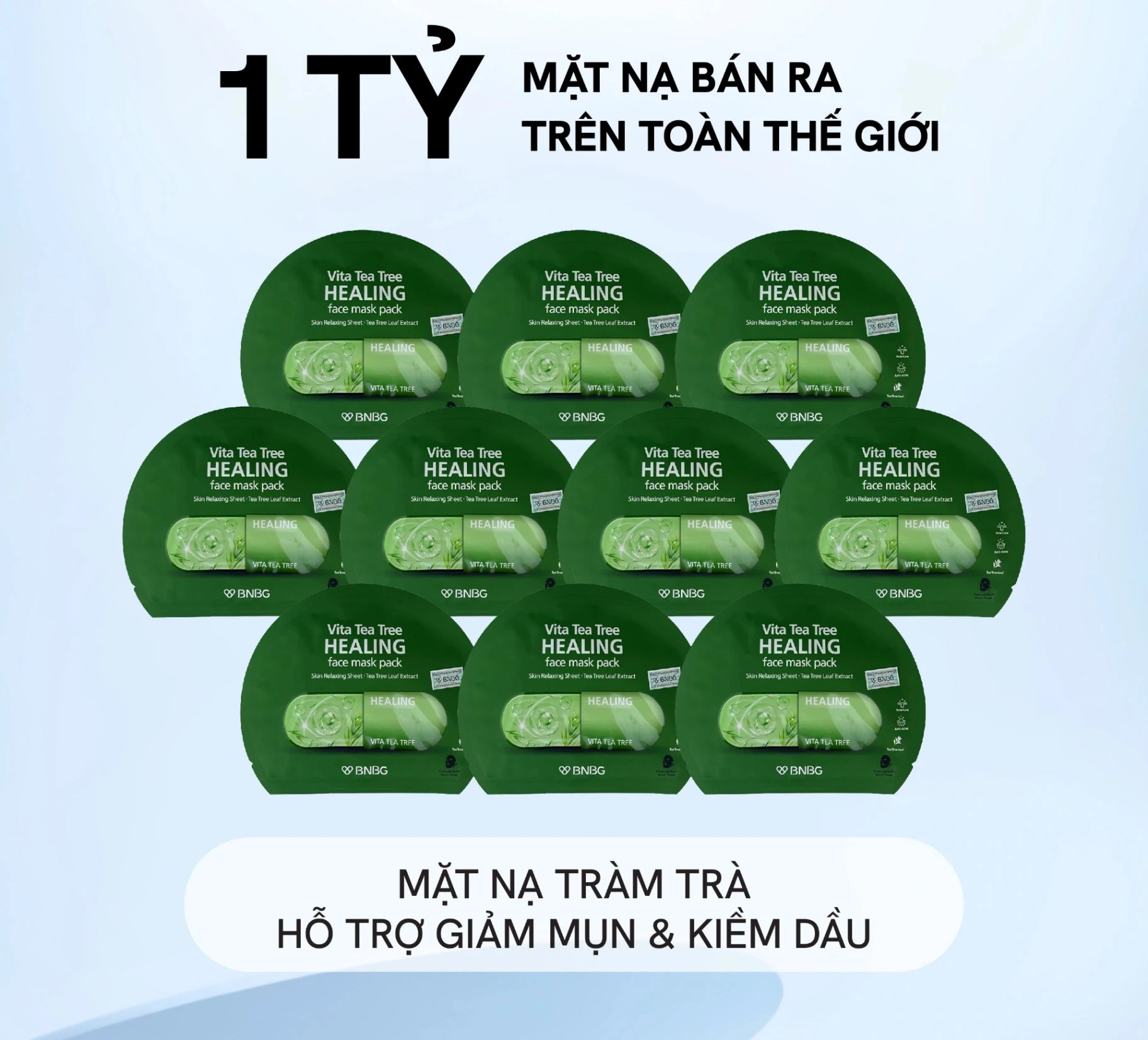 Combo 10 Mặt nạ tràm trà BNBG Vita Tea Tree Healing Face Mask Pack