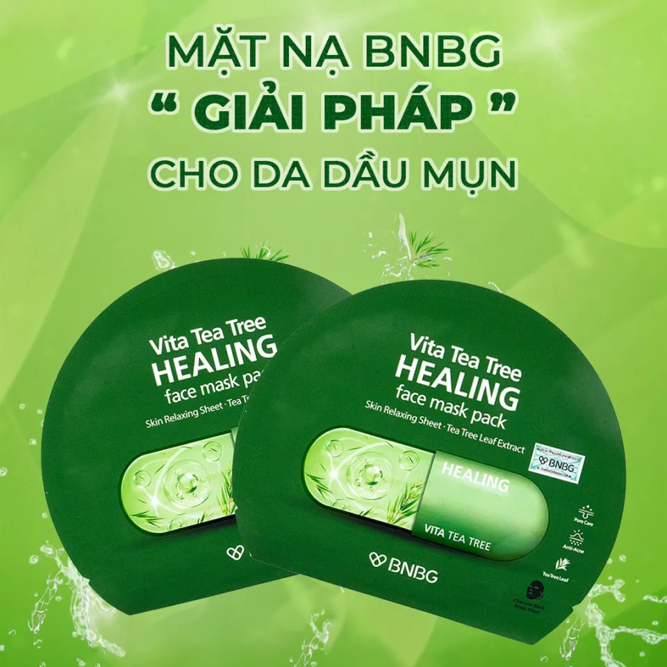 Combo 10 Mặt nạ tràm trà BNBG Vita Tea Tree Healing Face Mask Pack