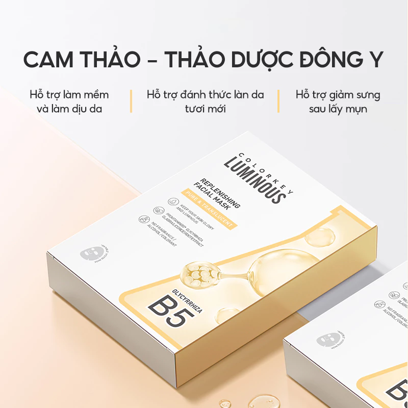 Mặt Nạ Giấy COLORKEY LUMINOUS | COMBO 3 HỘP|  25ml