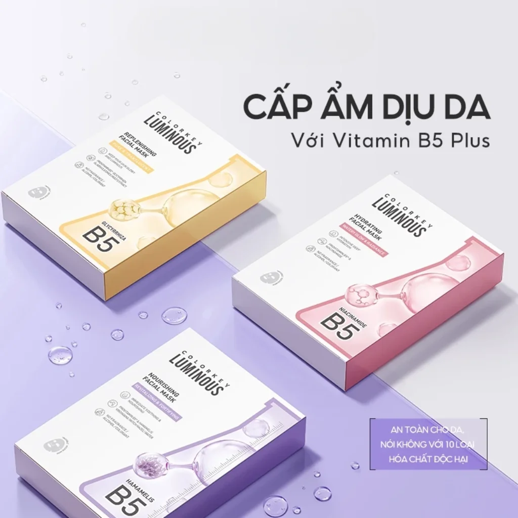 Mặt Nạ Giấy COLORKEY LUMINOUS | COMBO 3 HỘP|  25ml