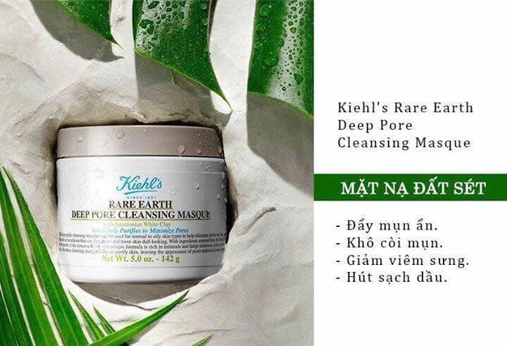 Mặt nạ đất s&eacute;t Kiehl&rsquo;s Rare Earth Deep Pore Cleansing Masque 125ml gi&uacute;p l&agrave;m sạch s&acirc;u lỗ ch&acirc;n l&ocirc;ng, loại bỏ dầu thừa v&agrave; bụi bẩn, mang lại l&agrave;n da sạch tho&aacute;ng v&agrave; mịn m&agrave;ng. Với c&aacute;c th&agrave;nh phần c&oacute; nguồn gốc thi&ecirc;n nhi&ecirc;n, sản phẩm hỗ trợ h&uacute;t b&atilde; nhờn, tẩy tế b&agrave;o chết nhẹ nh&agrave;ng v&agrave; cải thiện t&igrave;nh trạng lỗ ch&acirc;n l&ocirc;ng to, ph&ugrave; hợp với nhiều loại da.