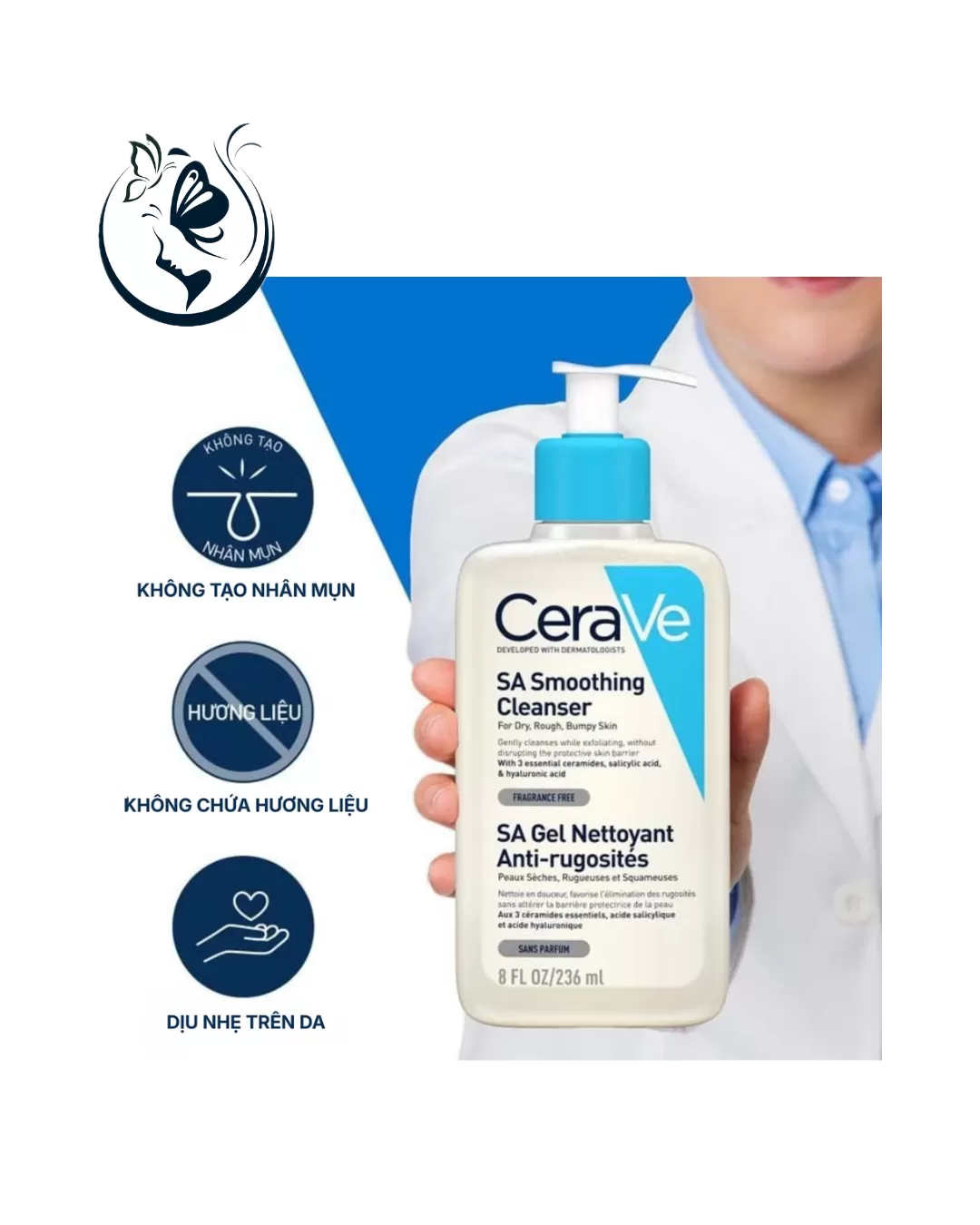Sữa rửa mặt Cerave Sa Smoothing Cleanser 236ml