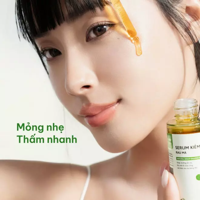 Serum kiềm dầu rau má Cỏ Mềm 30ml