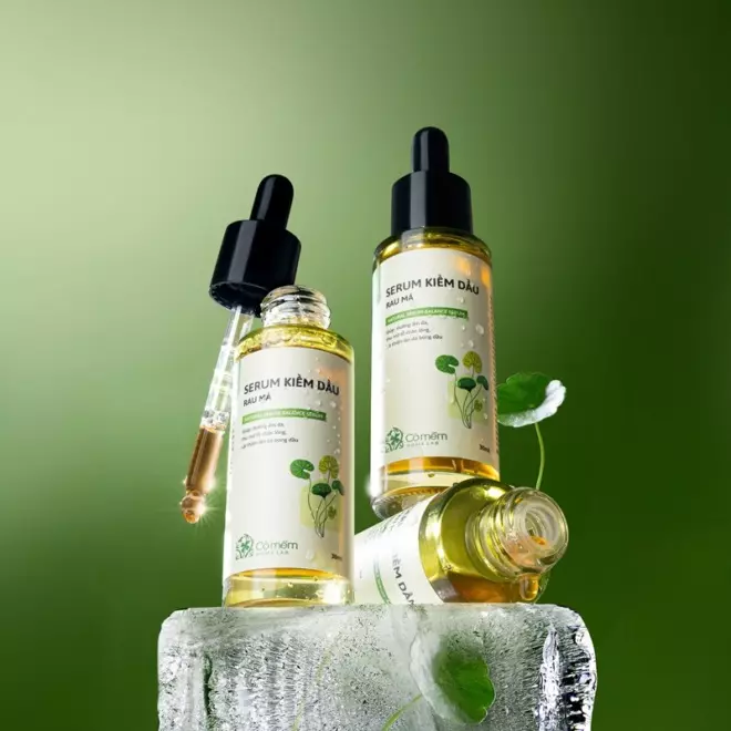Serum kiềm dầu rau má Cỏ Mềm 30ml
