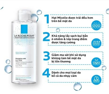 Nước Tẩy Trang La Roche-Posay Làm Sạch Sâu Cho Da Nhạy Cảm 400ml