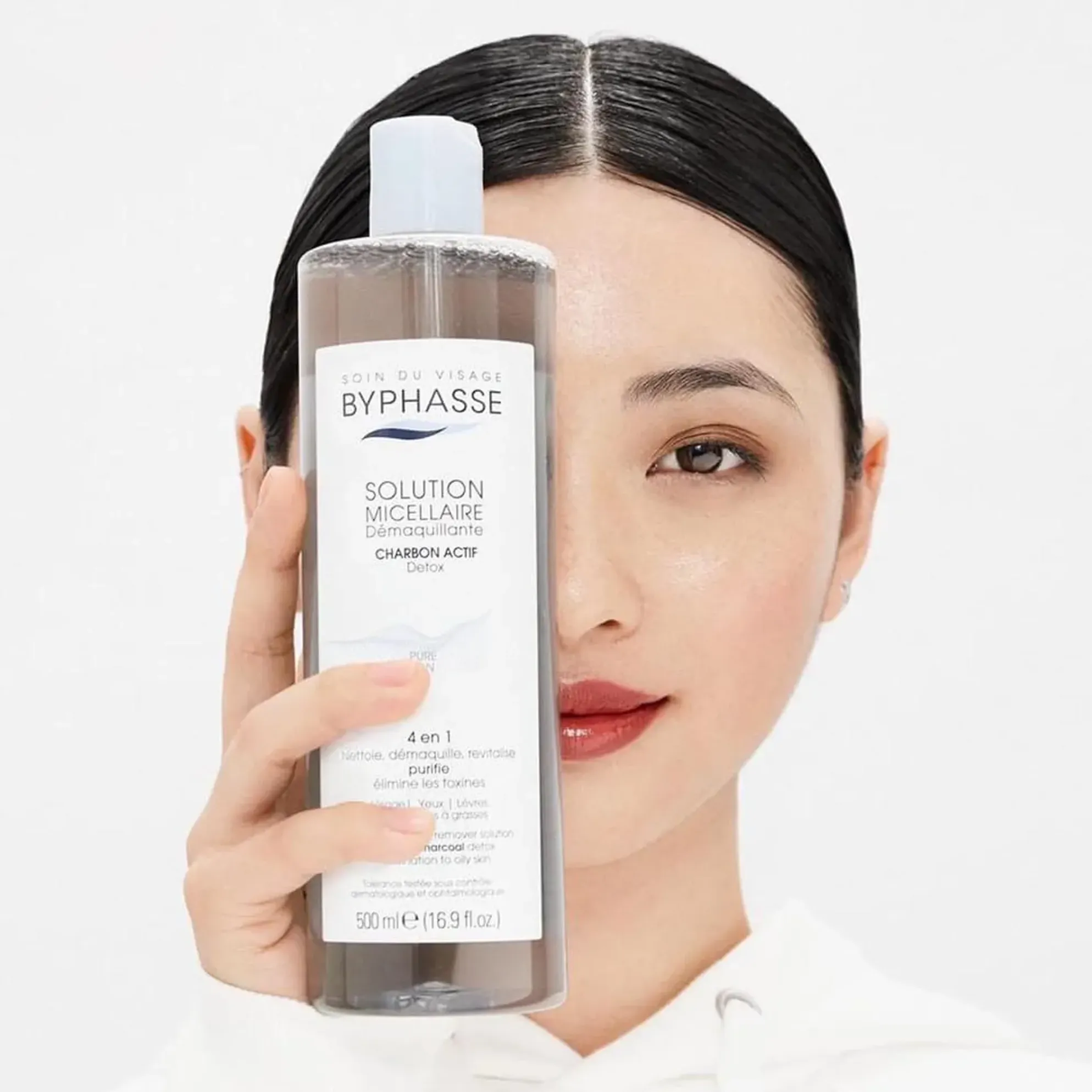 Nước Tẩy Trang Than Hoạt Tính Sáng Da Byphasse Micellar Make-Up Remover Solution With Activated Charcoal 500ml