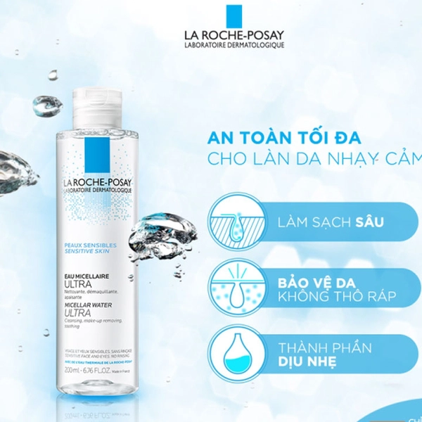 Nước Tẩy Trang La Roche-Posay Làm Sạch Sâu Cho Da Nhạy Cảm 400ml