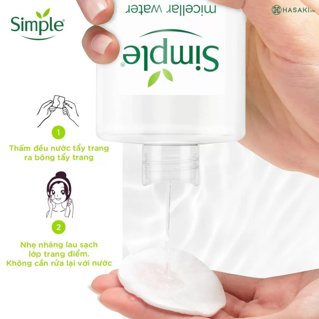 Nước Tẩy Trang Simple Làm Sạch Trang Điểm Vượt Trội 400ml