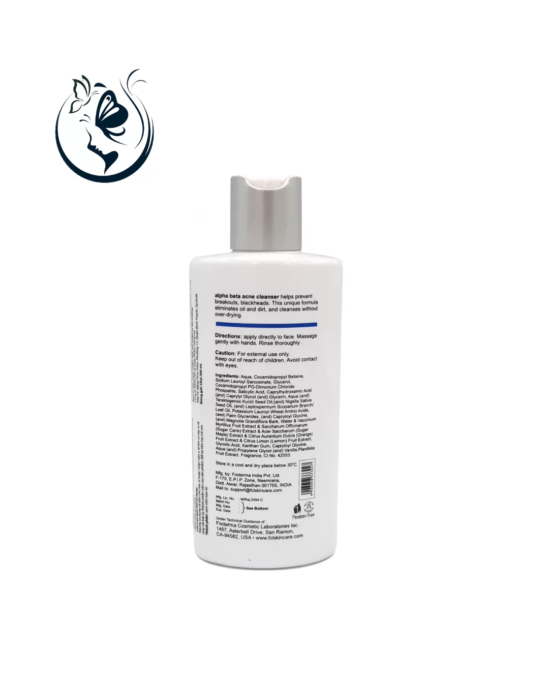 Sữa rửa mặt  Fixderma Fcl Alpha-Beta Acne Cleanser 200Ml