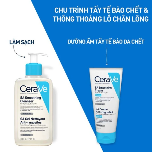 Sữa rửa mặt cho da nhạy cảm Cerave Sa Smoothing Cleanser 236ml